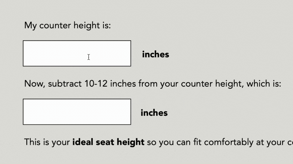 Interactive photo showing how you can easily figure out your seat height
