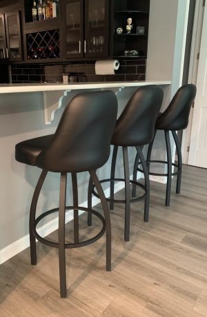 Holland's 840 Grizzly Transitional Swivel Bar Stools in Modern Kitchen