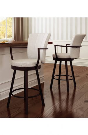 Amisco's Cardin Swivel Barstools in Traditional Kitchen