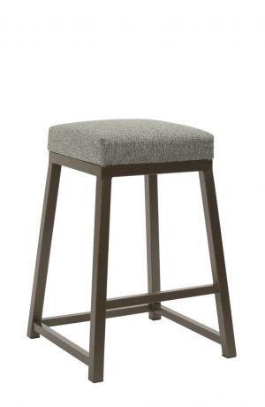 Wesley Allen's Riverton Backless Modern Brown Bar Stool