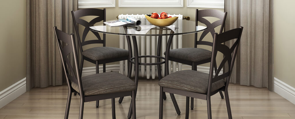 Featuring the Marcus chairs by Amisco