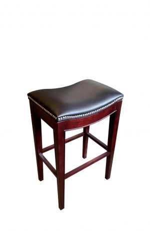 Holland's 3210 Wood Backless Bar Stool with Nailhead Trim