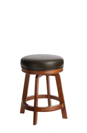 Darafeev's 938 Wood Maple Backless Swivel Bar Stool