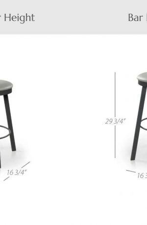 Trica's Ally Backless Bar Stool Dimensions for Counter Height and Bar Height