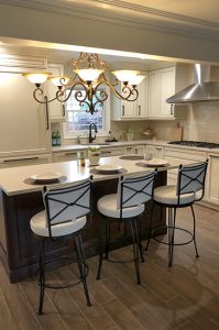 Bill 1 Swivel Stool by Trica in Customer's Farmhouse Elegant Kitchen