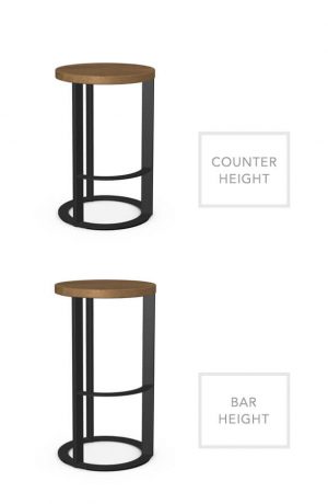 Amisco's Allegro Modern Stool in Counter Height and Bar Height