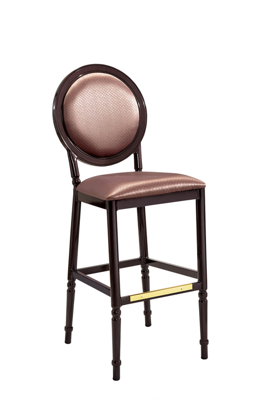 IH Seating Felicity Traditional Wood Grain Bar Stool with Round Back