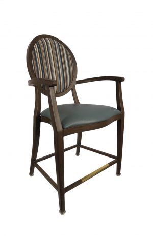 IH Seating Leopold Classic Counter Stool with Arms and Oval Back