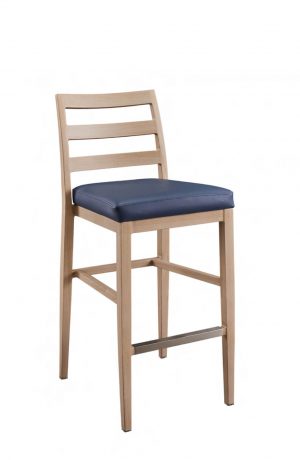 IH Seating Claire Wood Grain Bar Stool with Ladder Back