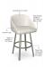 Soft seat and back cushion is available in fabric or vinyl and the metal is welded at the joints for support. This bar stool is custom made for you!