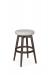 Amisco's Anton Backless Modern Swivel Wood Bar Stool with Round Cushion