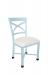 Wesley Allen's Edmonton Blue Dining Chair with Casters