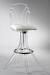 Muniz Tiffany Acrylic Modern Swivel Stool with Back