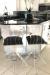 Muniz Tiffany Lucite Acrylic Swivel Stools in Modern Kitchen