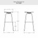 Amisco's Button Bar Height Dimensions