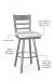 Soft seat cushion is available in fabric or vinyl and the metal is welded at the joints for support. This bar stool is custom made for you!
