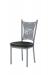 Trica's Creation Collection Metal Dining Chair with Black Seat Cushion and Games Cut-Out including Dice, Casino Cards, Chips and Roulette