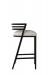 Wesley Allen's Arlo Modern Metal Low Back Bar Stool in Black - Side