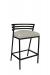 Wesley Allen's Arlo Modern Metal Low Back Bar Stool in Black