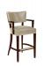 Style Upholstering's #15-BS Bar Stool with Brass Footplate and Castillo Quarry Vinyl