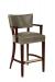 Style Upholstering's #15-BS Bar Stool with Brass Footplate and Classic Aniseed Vinyl