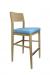 IH Seating's Astrid Natural Wood Bar Stool with Back - Front Side