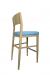 IH Seating's Astrid Natural Wood Bar Stool with Back - Back Side