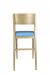 IH Seating's Astrid Natural Wood Bar Stool with Back - Back Side