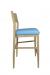 IH Seating's Astrid Natural Wood Bar Stool with Back - Back Side