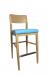 IH Seating's Astrid Natural Wood Bar Stool with Back