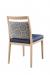 IH Seating Claire Transitional Dining Side Chair with Multiple Fabrics on Back and Seat - Front View