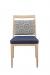 IH Seating Claire Transitional Dining Side Chair with Multiple Fabrics on Back and Seat - Front View