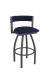 Holland's Artemis Pewter Swivel Bar Stool in Blue