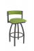 Holland's Artemis Pewter Swivel Bar Stool in Green