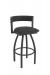 Holland's Artemis Modern Black Swivel Bar Stool with Low Back