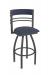 Holland's Hunter Pewter Swivel Bar Stool in Blue