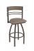 Holland's Hunter Bronze Swivel Bar Stool in Brown Vinyl