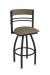 Holland's Hunter Black Swivel Bar Stool in Light Brown