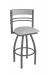 Holland's Hunter Pewter Swivel Bar Stool in Gray