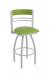 Holland's Hunter Silver Swivel Bar Stool in Green