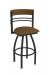 Holland's Hunter Black Swivel Bar Stool in Brown