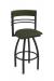 Holland's Hunter Black Swivel Bar Stool in Green