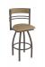 Holland's Hunter Bronze Swivel Bar Stool in Light Brown Vinyl